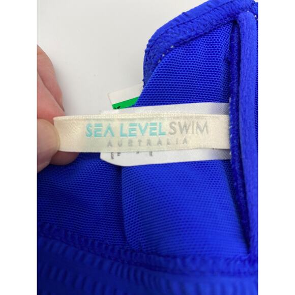 Sea Level Swim Top Bikini Women’s Size 6 Blue Underwire Removable Pads Multiway - Picture 8 of 11